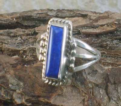 Bennie Ration Lapis and Sterling Silver Ring- sz 6